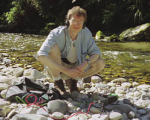 Clive Williamson with recording gear